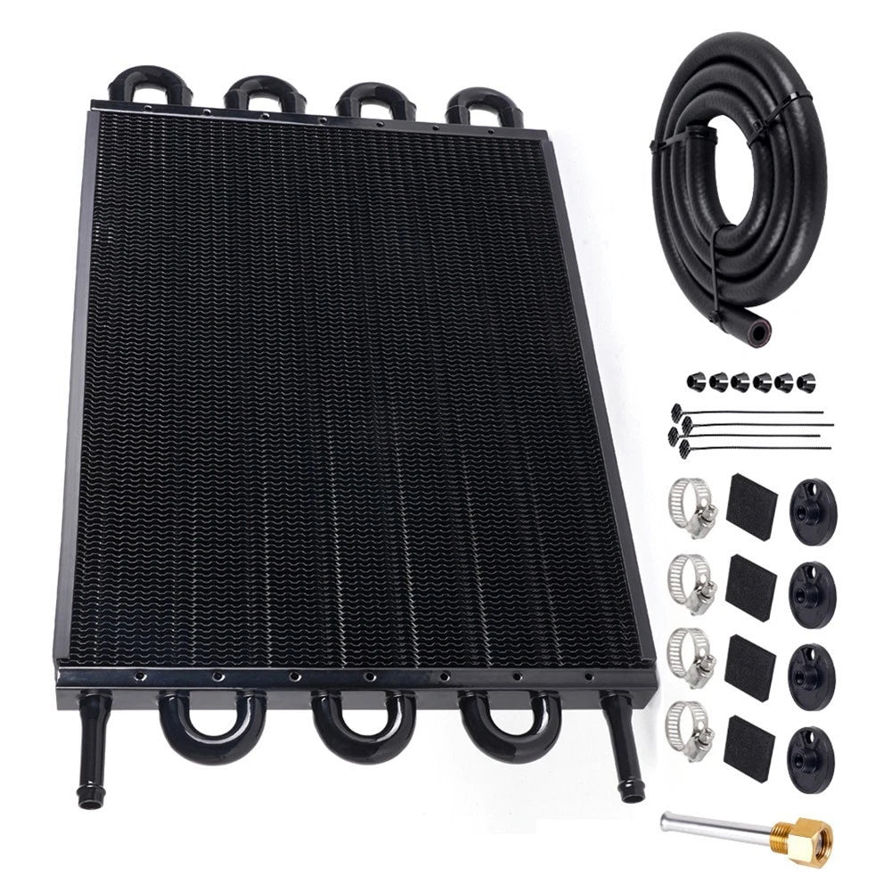 Oil Cooler Radiator Kit for Car Transmission Front Mount (Aluminum Alloy)