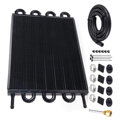 Oil Cooler Radiator Kit for Car Transmission Front Mount (Aluminum Alloy)