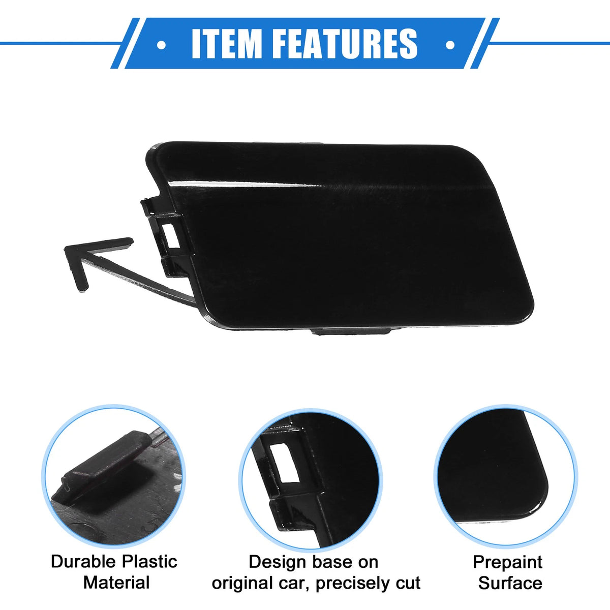 Front Right Tow Hook Cover for Subaru Forester (2009–2013) Black