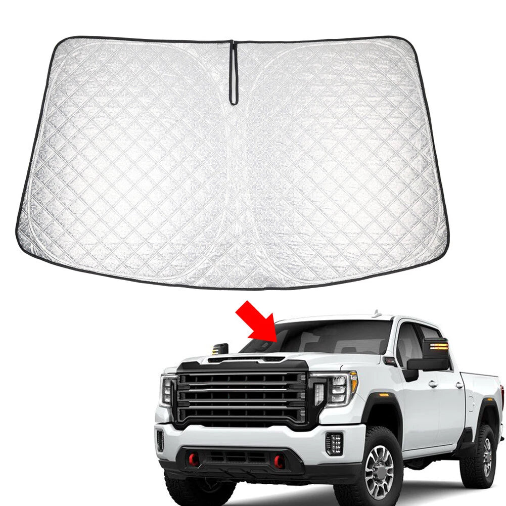 Foldable Windshield Sun Shade Visor for GMC Sierra 1500/2500/3500 (2019–2025)