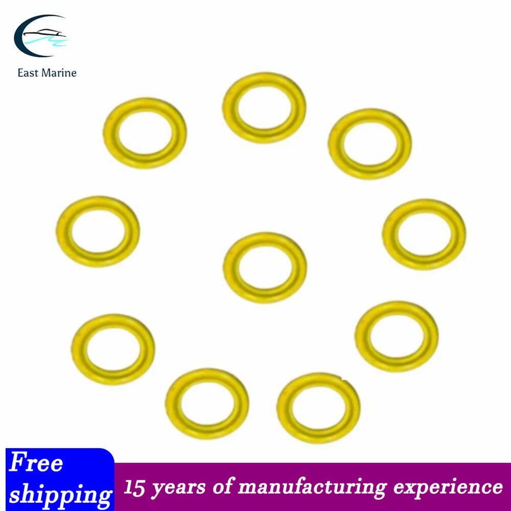 Set of 10 Gear Case Oil Drain Plug Seal for Mercruiser (8M0204693, 830749)