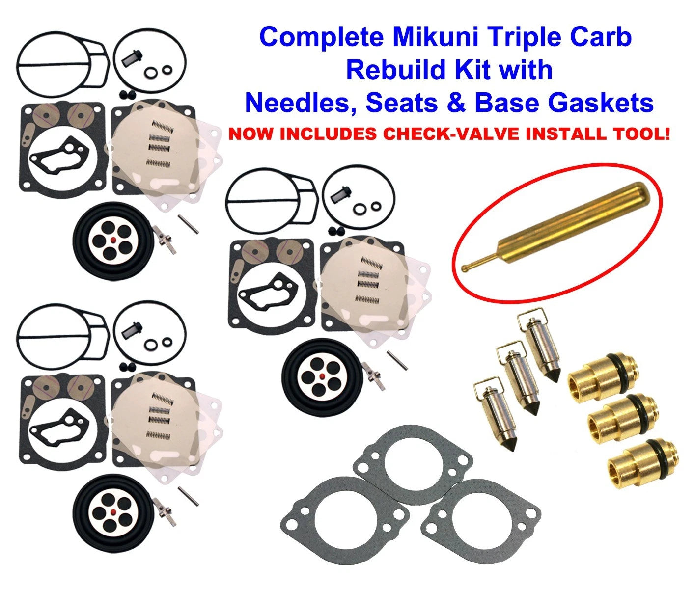 Mikuni Carb Rebuild Kit for Yamaha GP1200 (1996–2001) - Needle Seat Gasket
