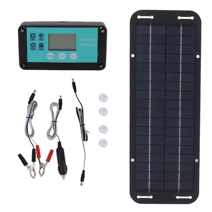 30W 12V Solar Panel Kit with Display and 10A Charging Capacity for Automotive