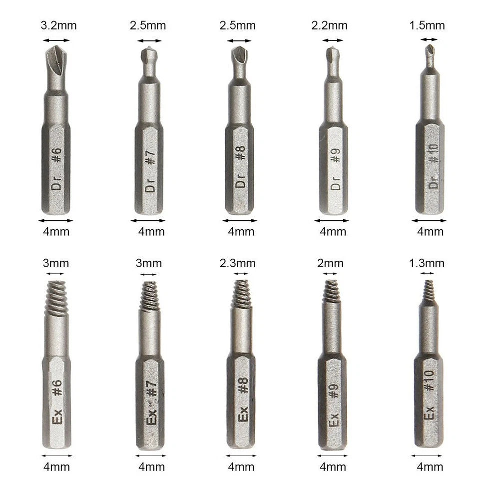 2X Screw Removal Drill Bit Set for Multipurpose Use