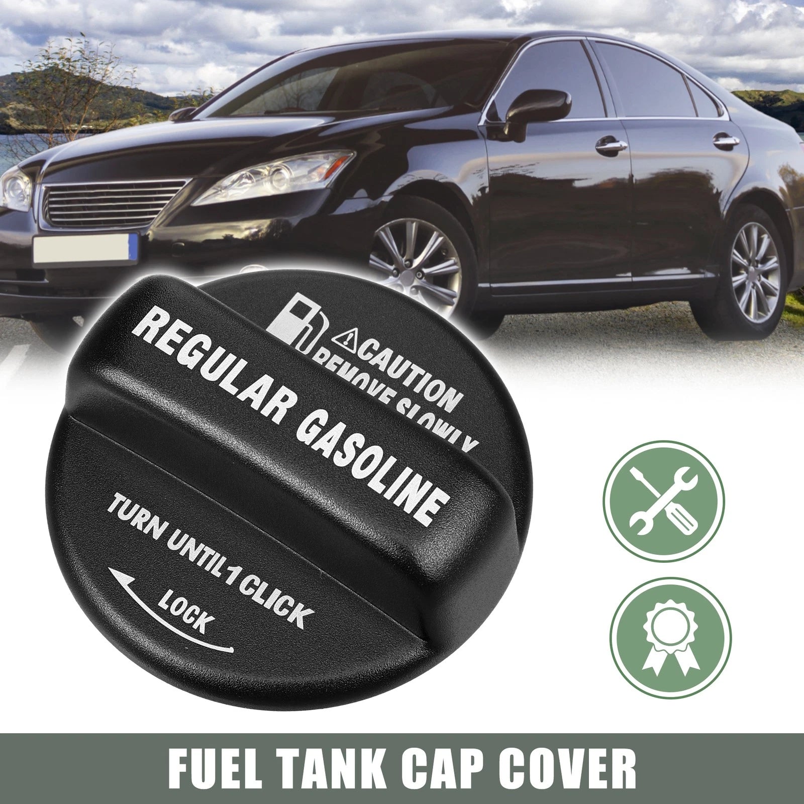 Fuel Tank Cap Replacement for Lexus Black (2012–2020)