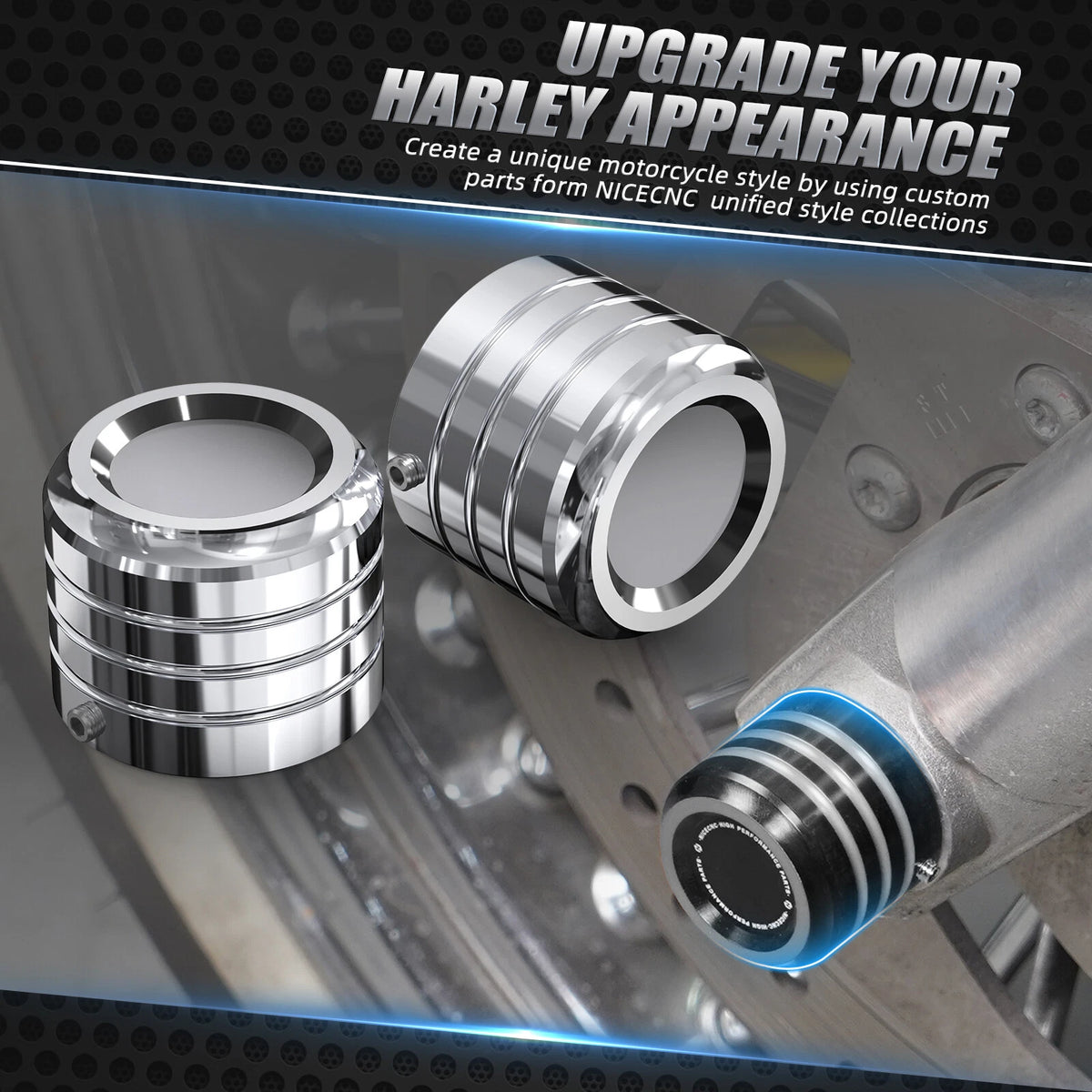 2X Front Axle Cap Nut Cover for Harley Roadster XL1200CX (2016–2022)
