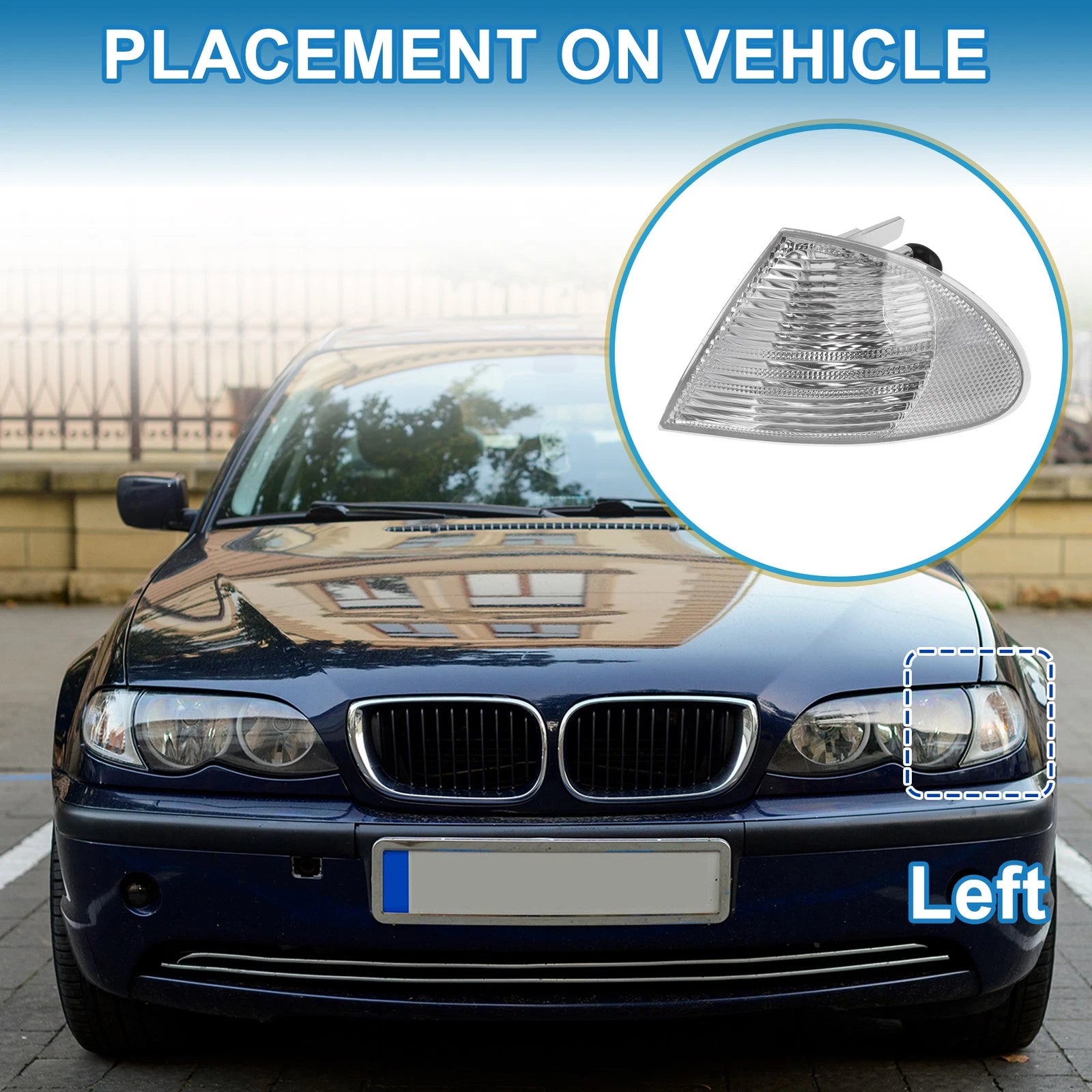 Left Corner Signal Light Cover Replacement for BMW 3 Series (1999–2001)