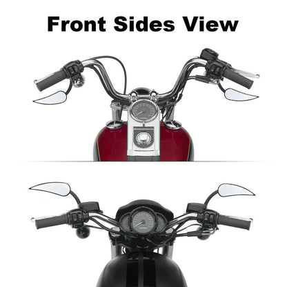 8mm Black Rear-View Mirrors for Harley Heritage Softail Classic Dyna