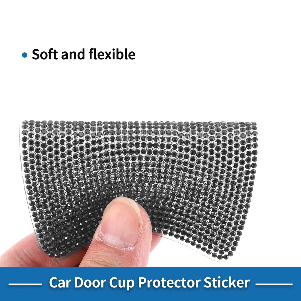 Door Handle Scratch Protector for Universal Use (8x10cm, Black)