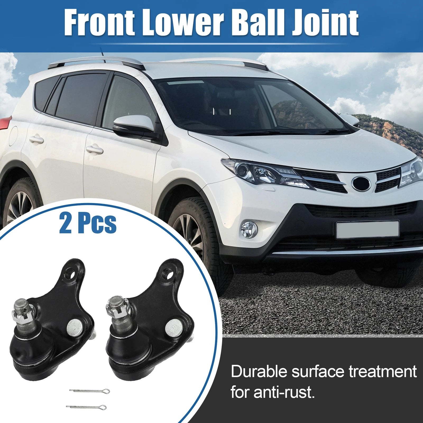 2 Pcs Outer Lower Ball Joint Front Left Right for Toyota RAV4 (2006–2018)