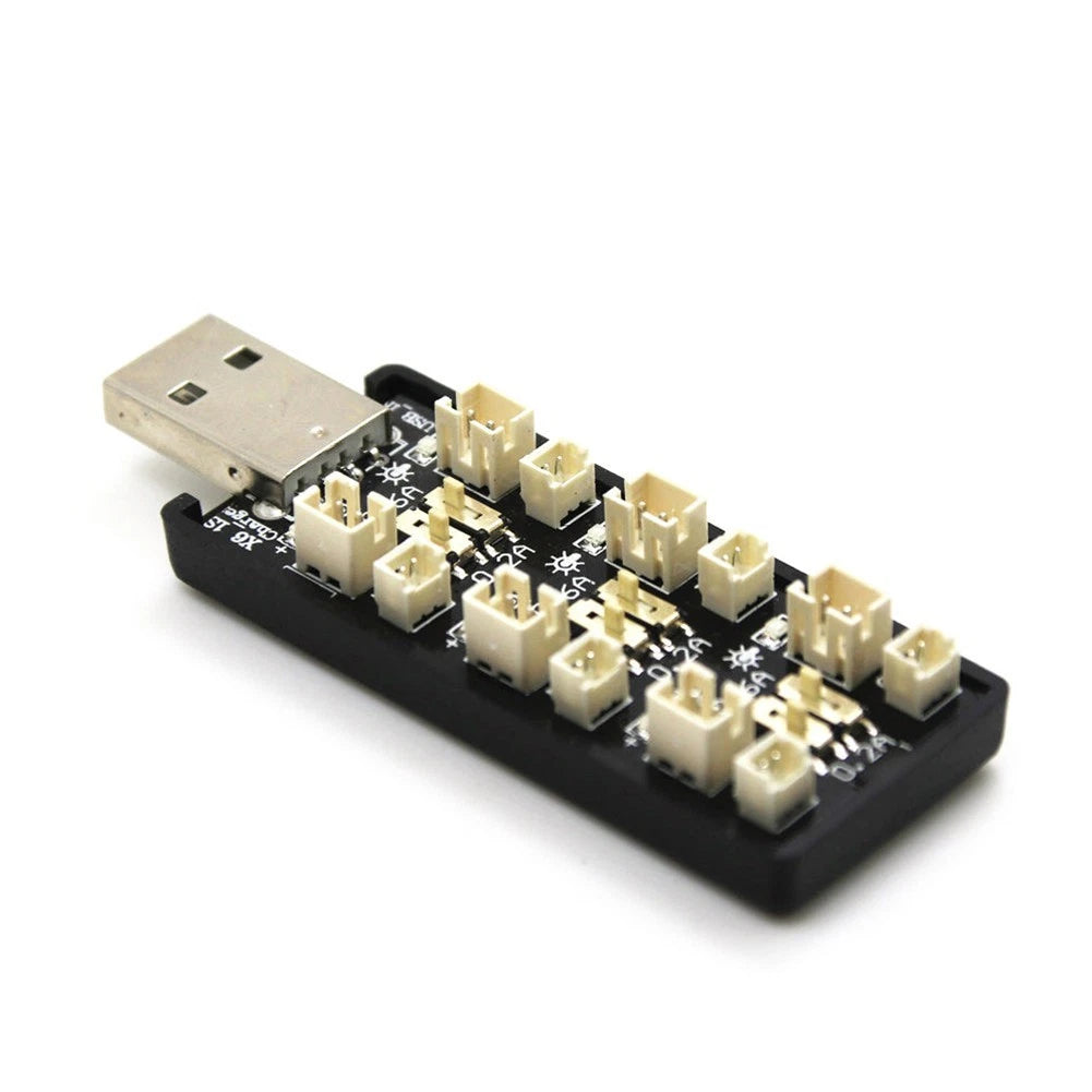 USB Lithium Battery Charging Board with 6 Outputs for Universal Use