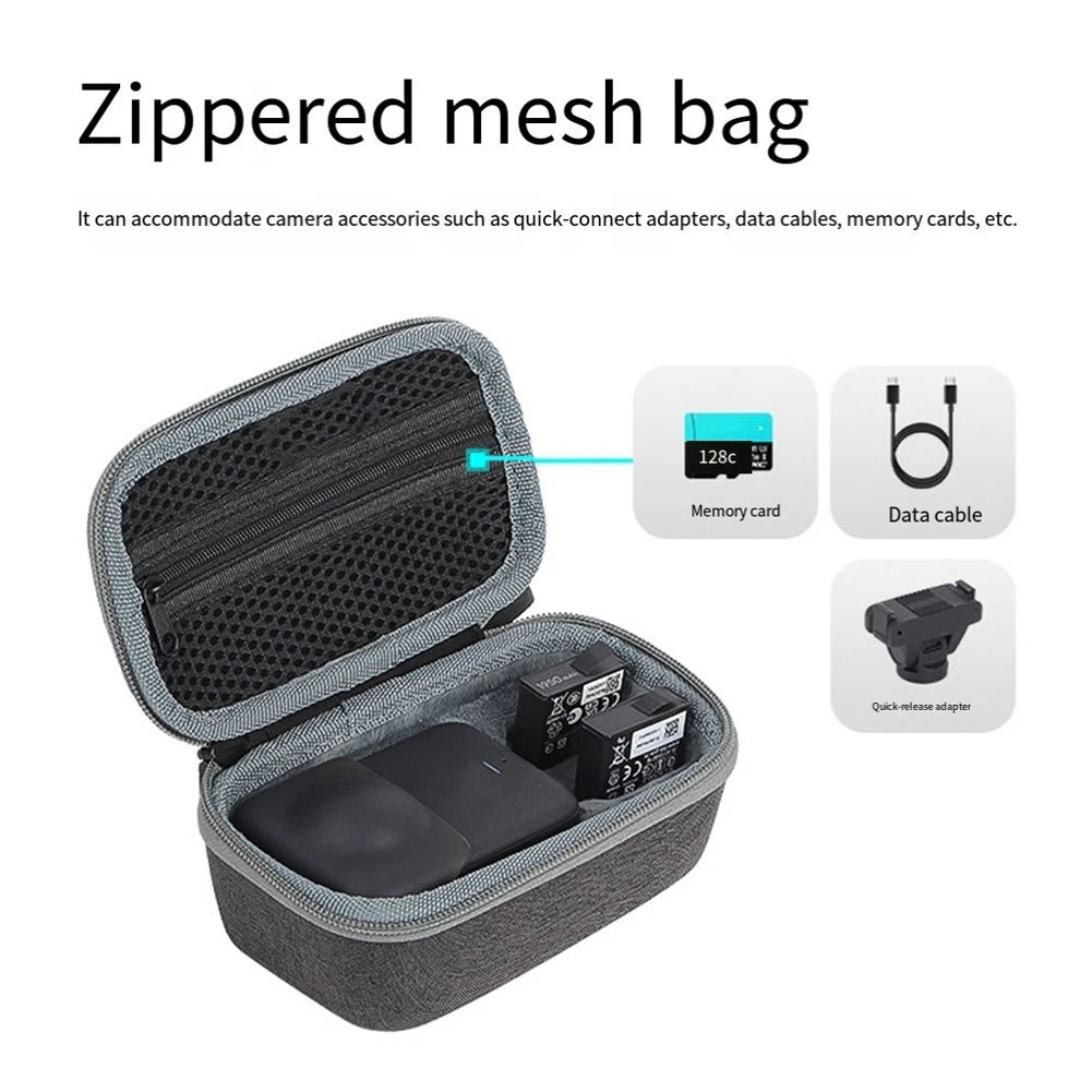 Protective Storage Bag for DJI OSMO360 Camera (Compact, Lightweight, Gray)