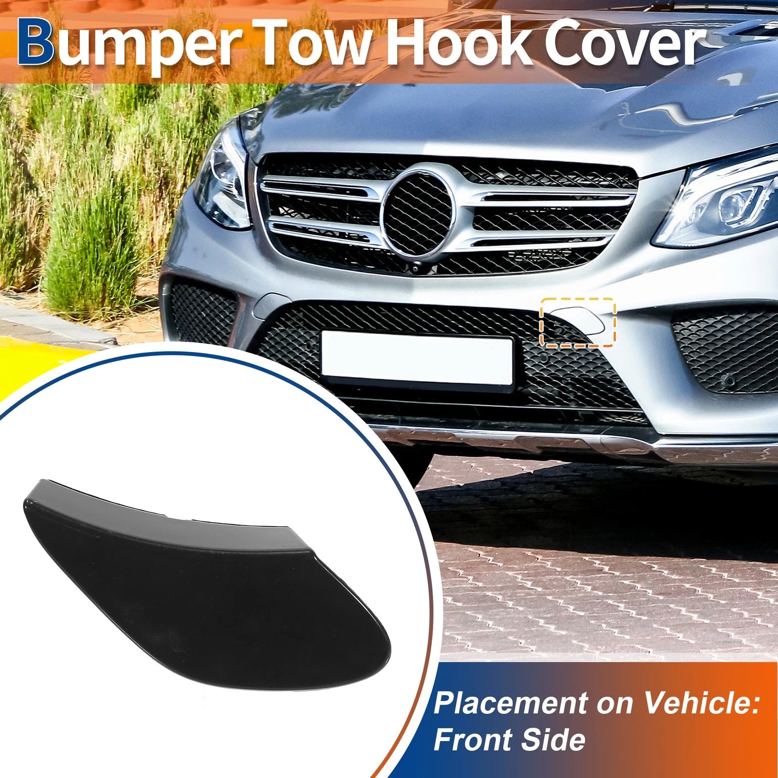 Front Tow Hook Cover Replacement for Mercedes-Benz GLE (2016–2023)