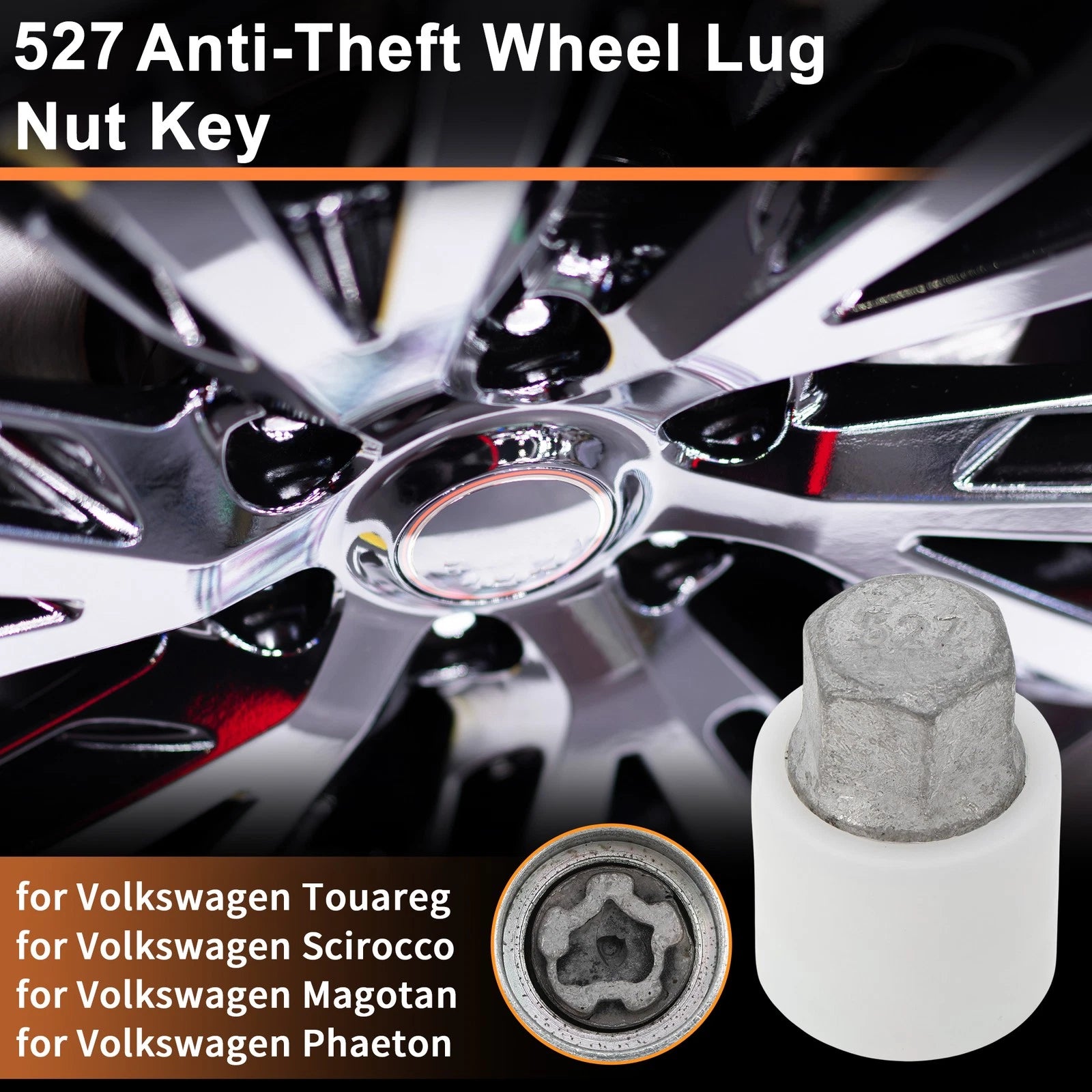Wheel Lock Lug Nut Key Socket Replacement for Volkswagen Touareg (2004–2018)