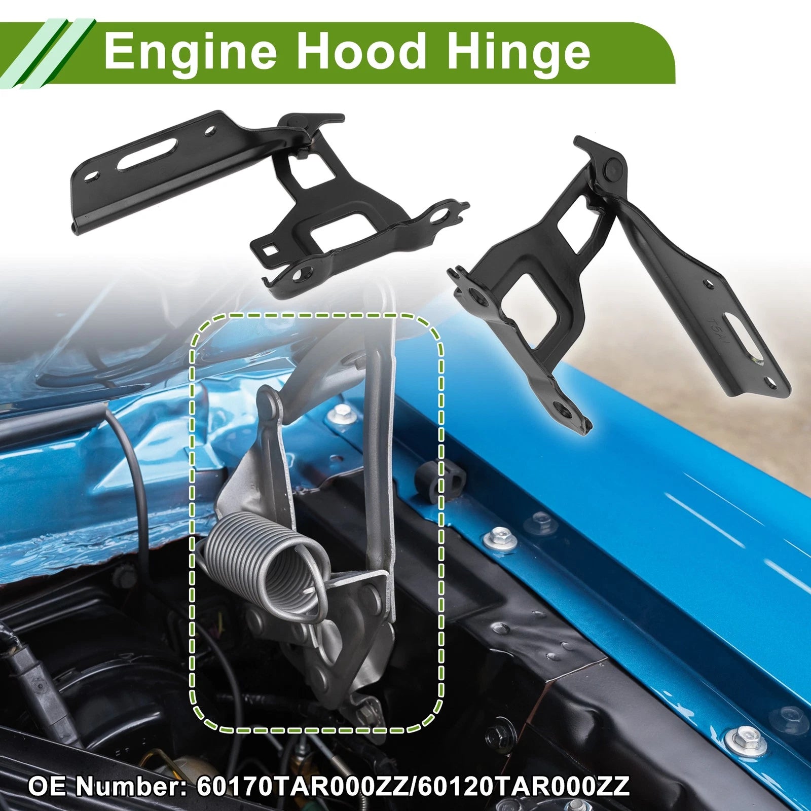 Hood Hinges Replacement Pair for Honda Fit 2015–2020 Front Bonnet Bracket