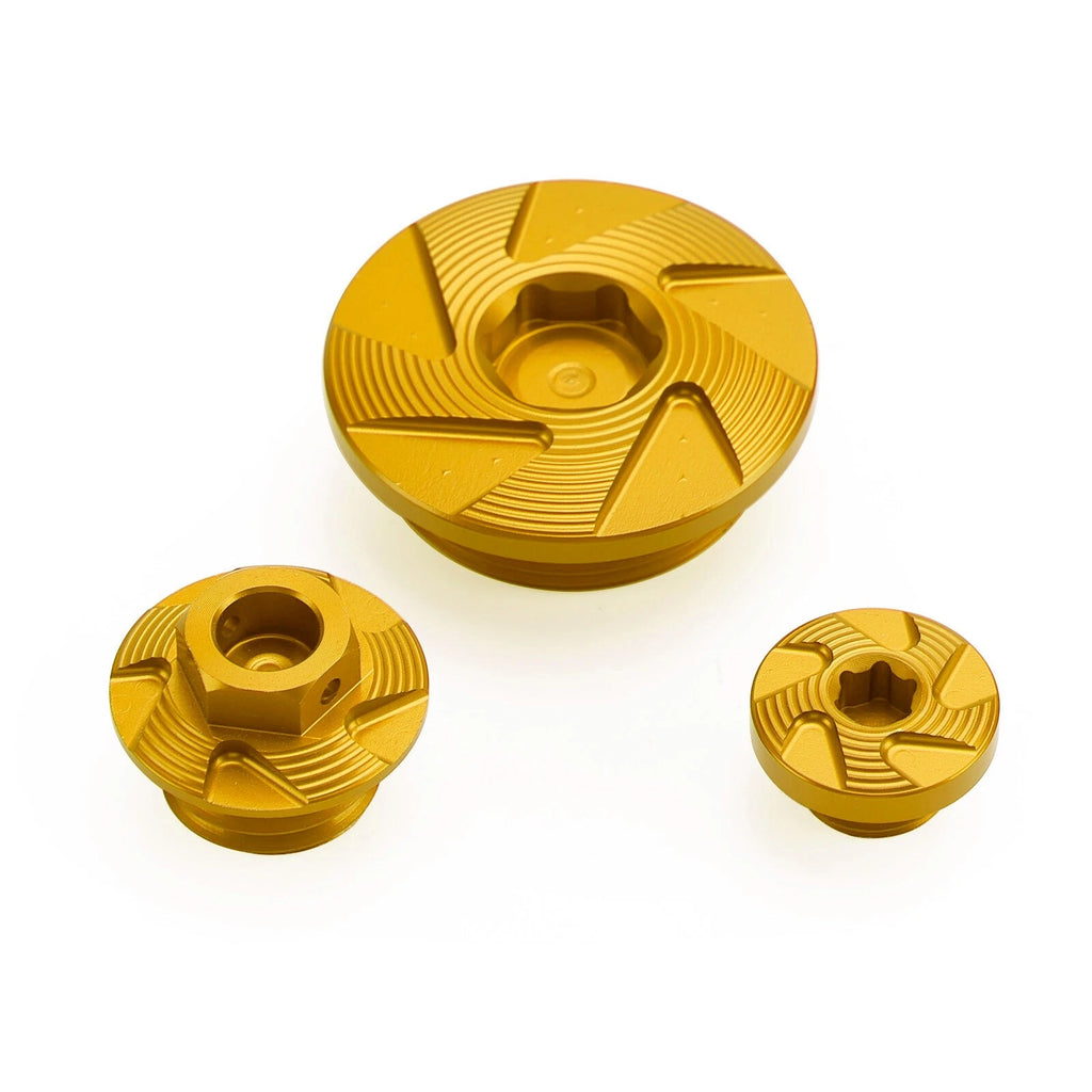 Crankcase Cover Oil Filler Plug Kit Gold for Yamaha YZ250F/YZ450F (2014–2022)