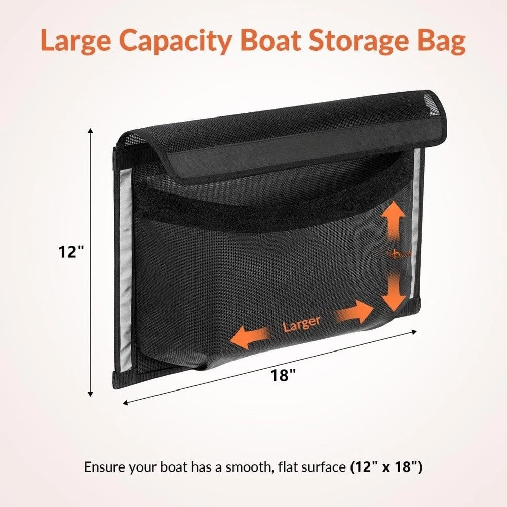 Boat Storage Mesh Bag 30.5x45.7cm with Reflective Strips