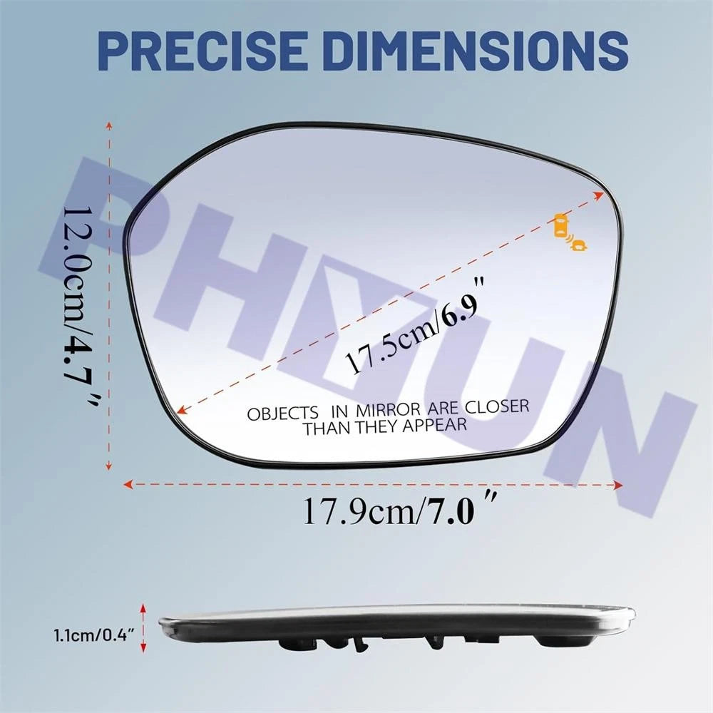 Heated Right Passenger Side Mirror Glass w/ Blind Spot for Honda Civic (2022–2025)