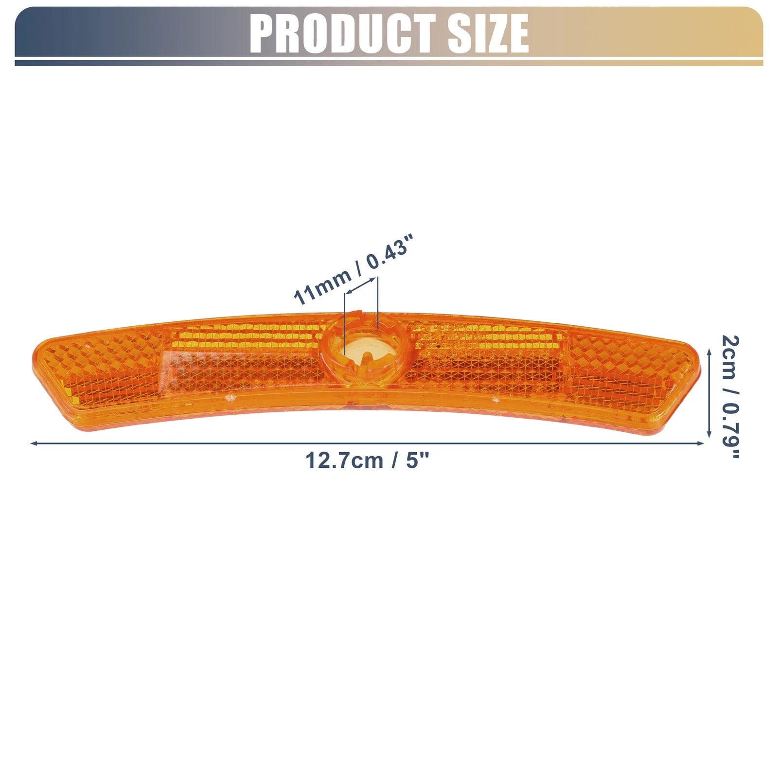 Pair Bike Reflectors Warning Plastic Yellow for Various Bikes (2010–2020)