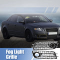 Front Fog Light Mesh Grille Cover Pair for Audi A4 B8 (2008–2012)