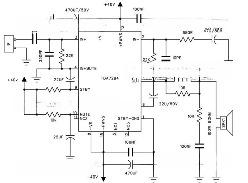 DIY Audio Kit TDA7294 200W Board +-24V to +-40V Output