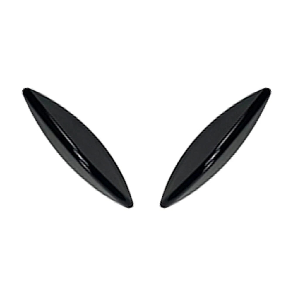 Front Bumper Lip Splitter Spoiler Side Canards Black Fit Benz C-Class W205 15-18
