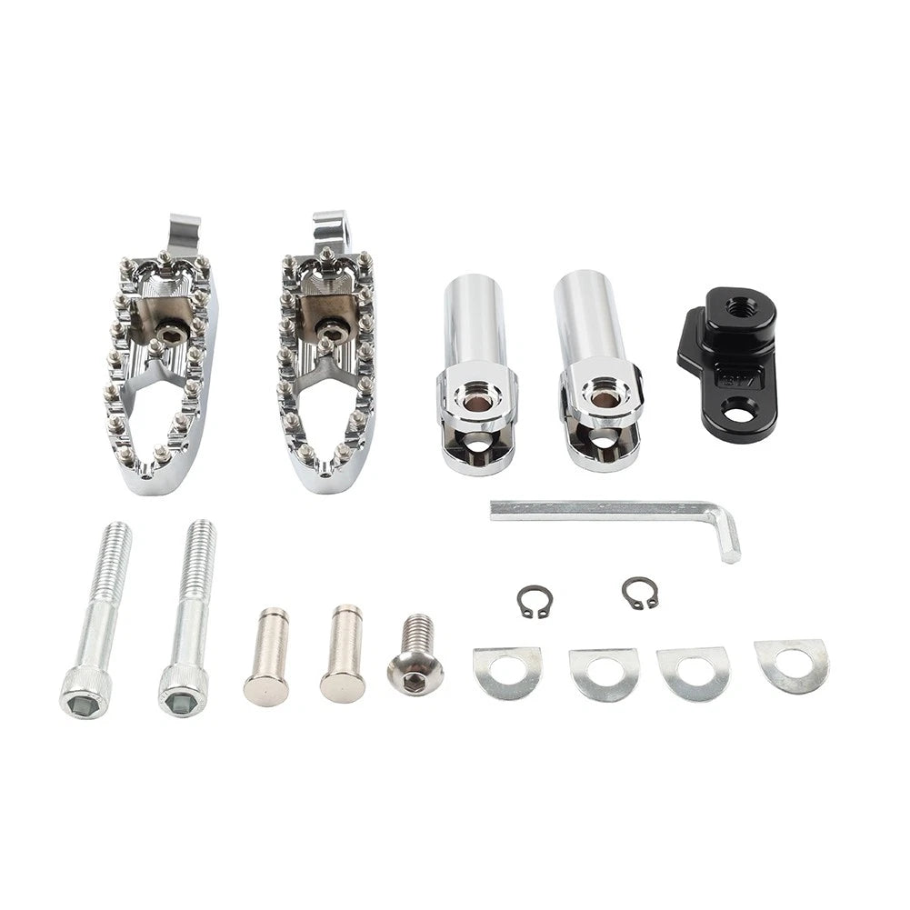 Chrome Rear Foot Pegs for Harley Softail Slim FLS (2012–2017)