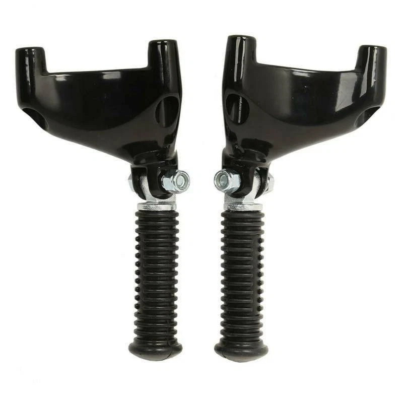 Black Rear Footpeg Mounting Clamps for Harley Sportster 883 1200 (2004–2013)