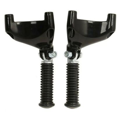 Black Rear Footpeg Mounting Clamps for Harley Sportster 883 1200 (2004–2013)
