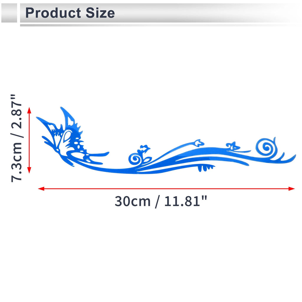 Reflective Bumper Decal for - Blue Butterfly Pattern