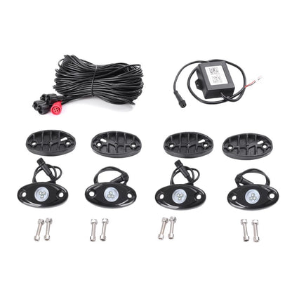4X RGB LED Rock Lights for Offroad Vehicles (Wireless, Music Flashing)
