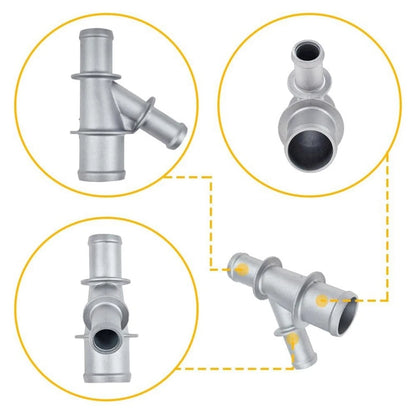 Aluminum Coolant Hose Junction Connector for Chevrolet Silverado 1500 2500 Tahoe (2007–2014)