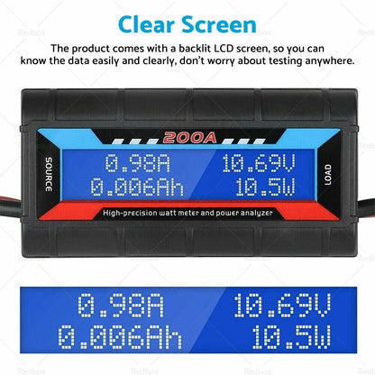 2X Digital Watt Meter 200A for Solar Caravan Anderson Plug