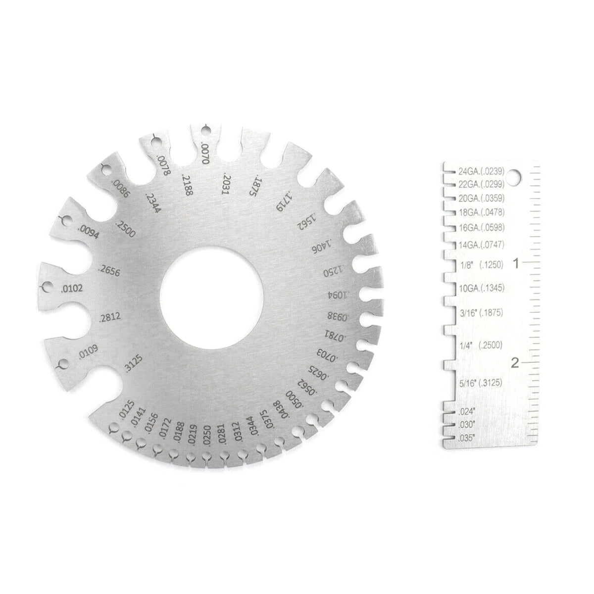 2X Stainless Sheet Metal Gauge Thickness Gage Measuring Tool