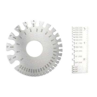 2X Stainless Sheet Metal Gauge Thickness Gage Measuring Tool