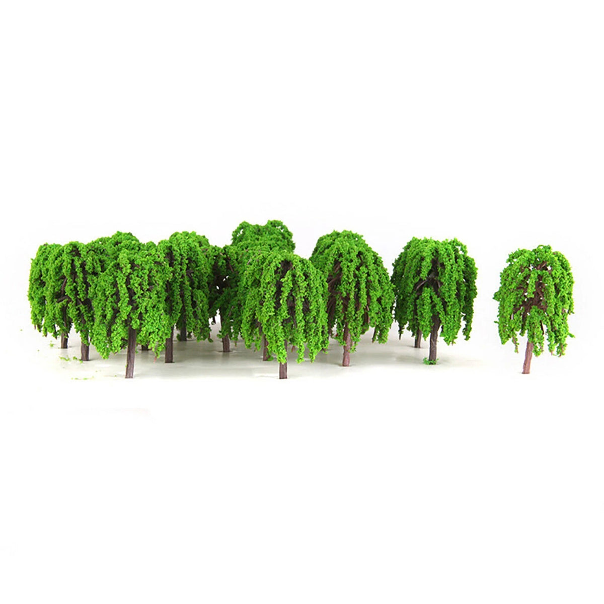 25pcs Miniature Willow Model Trees for Train Railroad Layout Scenery