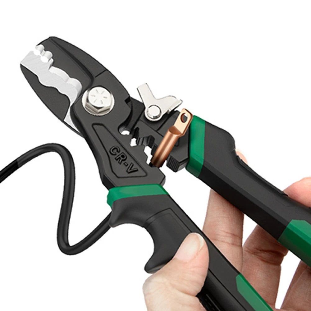 Multi Purpose Heavy Duty Cord Cutters with Wire Stripping and Crimping Holes