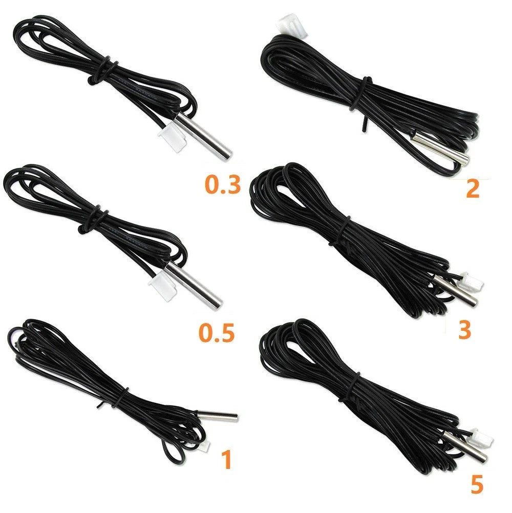 10Pcs 10K Ohm Thermistor Temperature Sensor Probe for Universal Applications