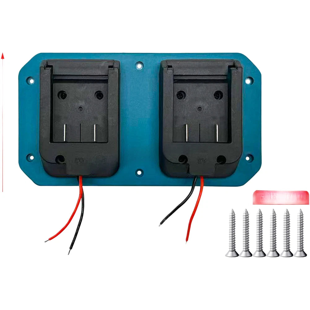 Dual Battery Wall Mount Holder Stand for Universal Use (Metal/Plastic)