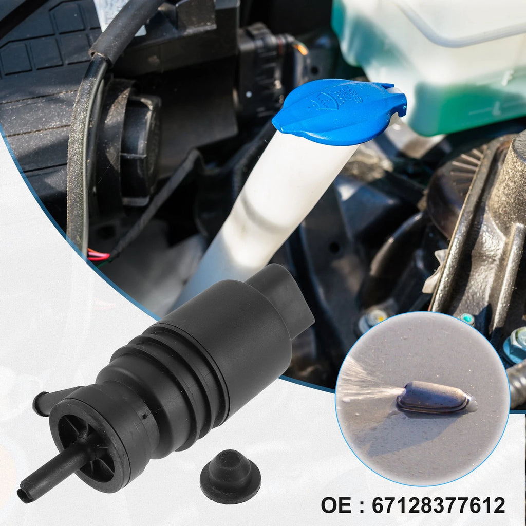 Windshield Washer Motor Pump Replacement with Grommet for BMW 318i (1997–1998)