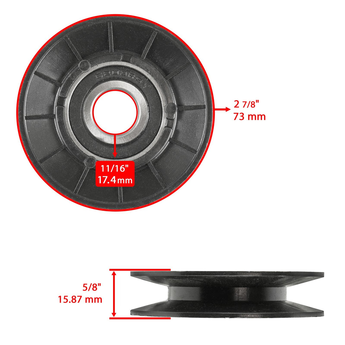 Transmission Belt and Pulley Kit for John Deere D140 D150 D155 D170 (2011–2019)