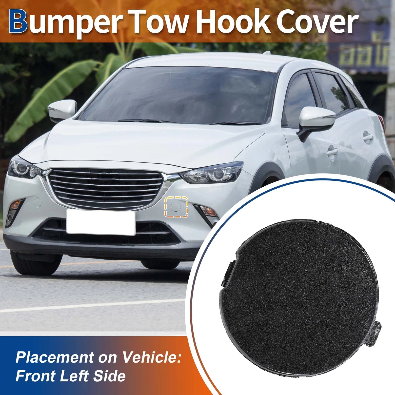 Front Tow Hook Cover Replacement for Mazda CX-3 (2016–2022)
