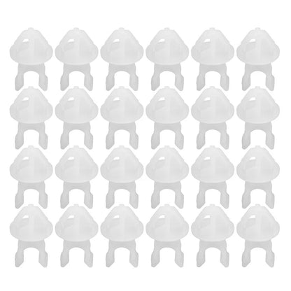 30pcs White Rivets for Car Hood Bonnet Prop Rod Clip Support Clamp