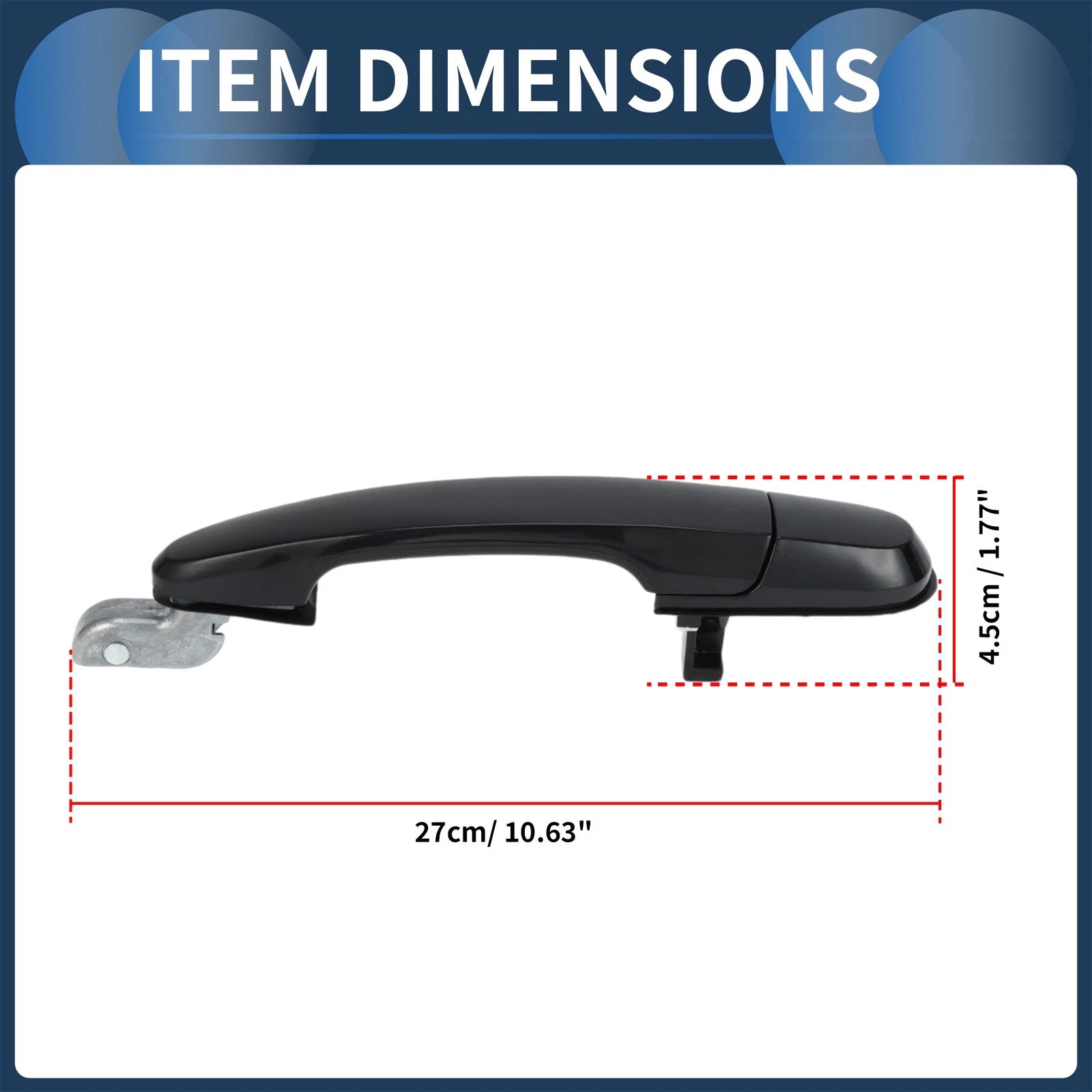 Door Handle Exterior Rear Right Replacement for Hyundai Tucson (2005–2009)