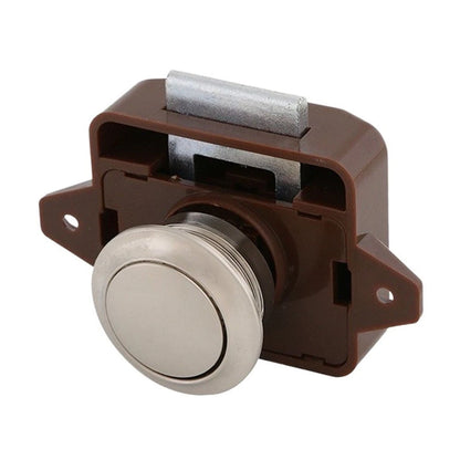 Push Button Cabinet Lock for RV Cabinets (Space Saving, Zinc Alloy)