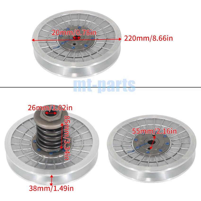 CVT Secondary Clutch Drive Assembly for Menards Yard Sport EFI 700 (HS500UTV/YS700)