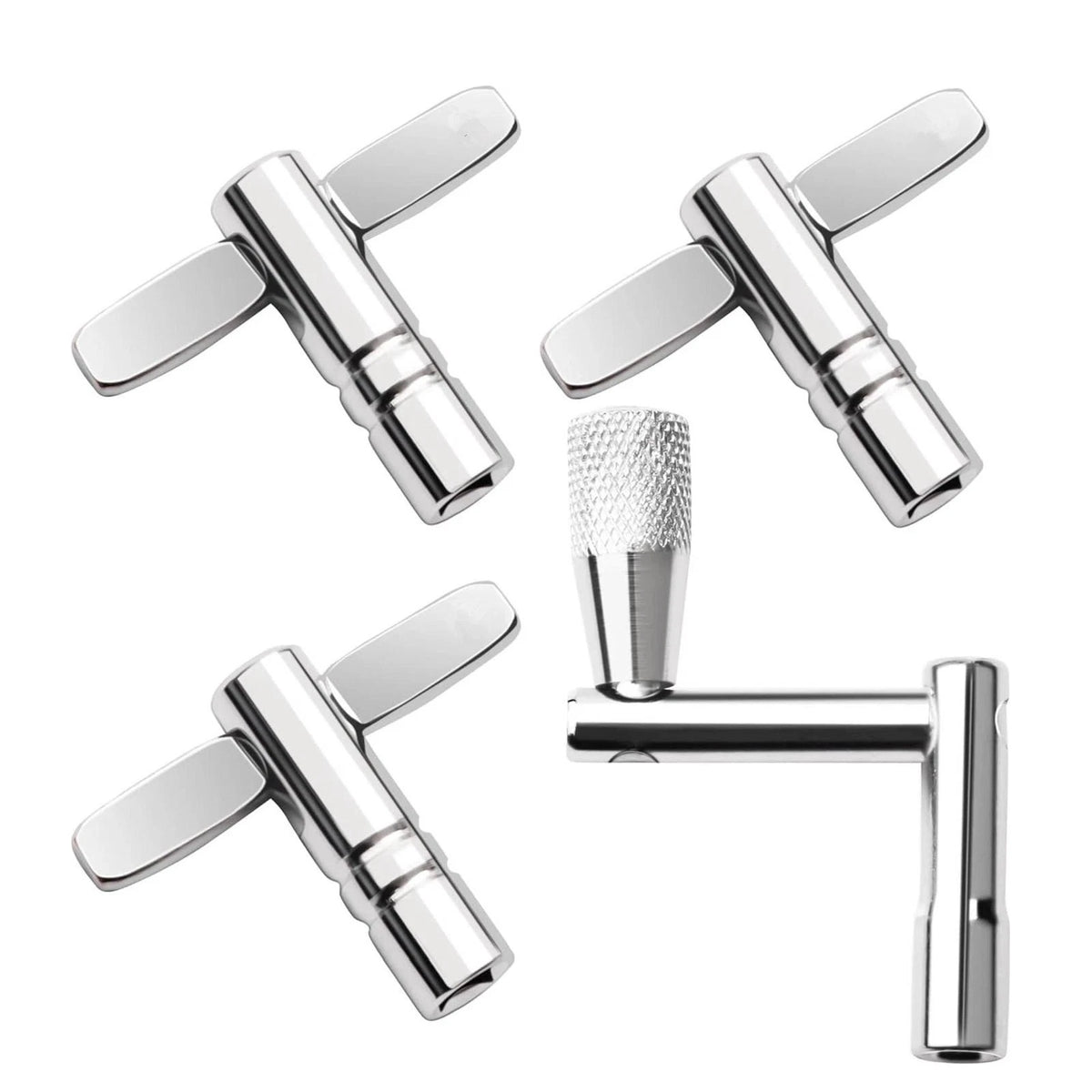 Set of 4 Drum Keys with Speed Key for Universal Drum Tuning