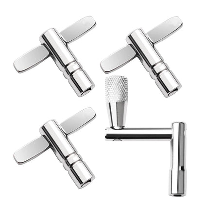 Set of 4 Drum Keys with Speed Key for Universal Drum Tuning