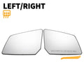 Pair Left Right Heated Mirror Glass White for GMC Chevrolet (2007–2019)