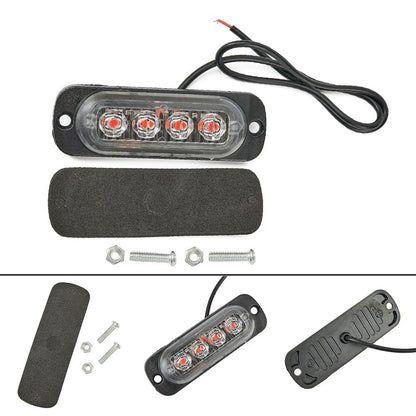 12W 4 LED Red Safety Fog Lamp for Car Auto (12V)